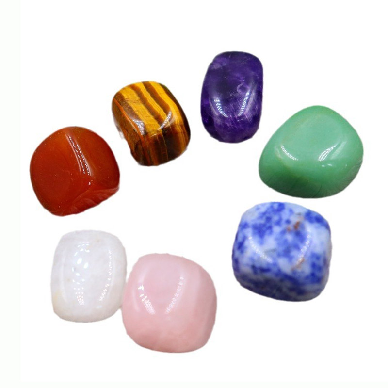 fiasrel 18-Piece Natural Crystal Healing Set - Yoga Quartz Hexagonal Pendulum with Woven Net Pouch & Pendant Necklace