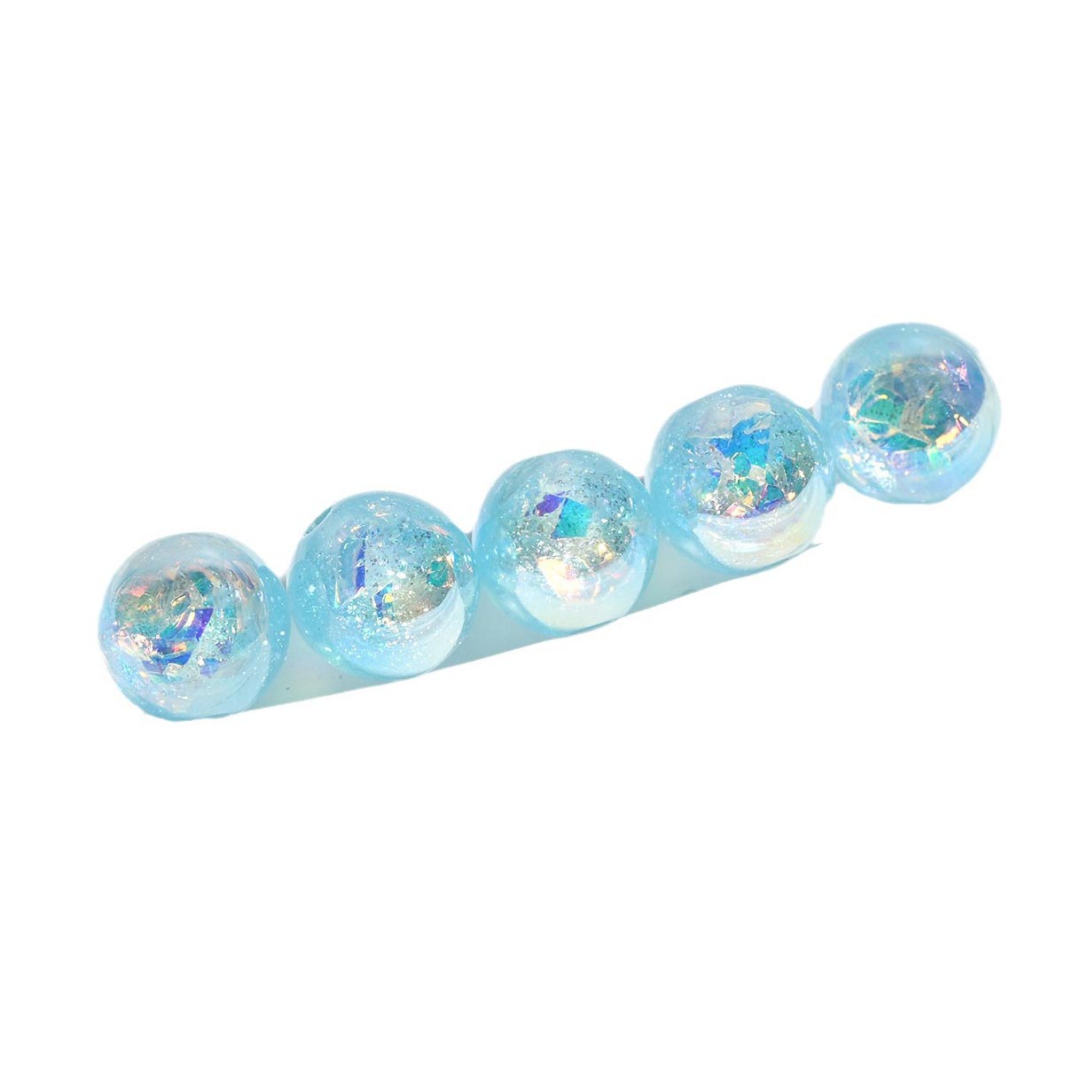 fiasrel 1bundle Heidi Multicolor Round Beads with Straight Holes - Loose Stringing Beads for DIY Jewelry & Phone Charm Accessories