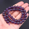 fiasrel 1bundle Natural Amethyst Beads – Faceted Abacus & Round Beads for DIY Bracelet Necklaces