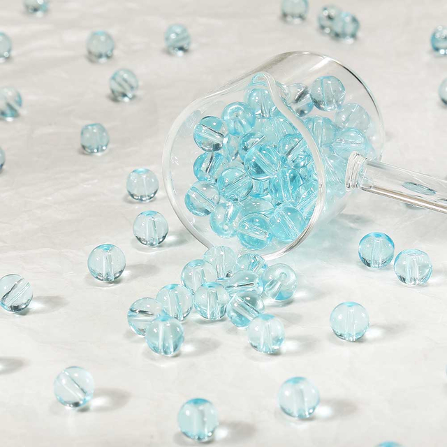 fiasrel 1bundle 8mm Floral-Explosion Glass Beads Handmade DIY Bracelet Beads & Jewelry Supplies