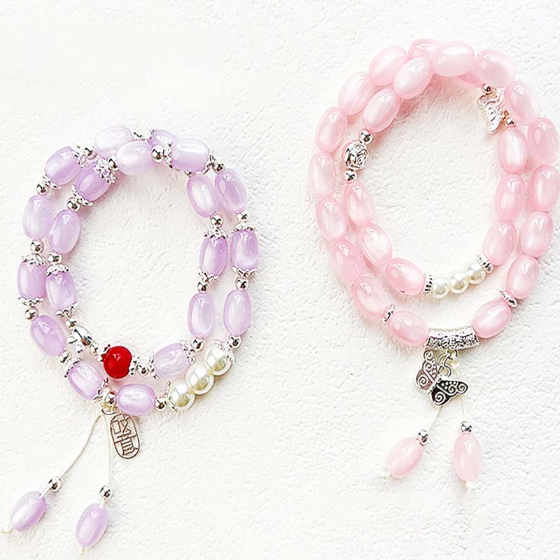 fiasrel 1bundle Mermaid Iridescent Starry Sky Jujube Beads Resin Cat’s Eye Effect Straight-Hole Loose Beads for DIY Necklace & Bracelet Crafting