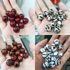 fiasrel 1bundle New Hot-Selling Resin Leopard Print & Spot Round Beads DIY Jewelry Making Supplies for Bracelets & Necklaces