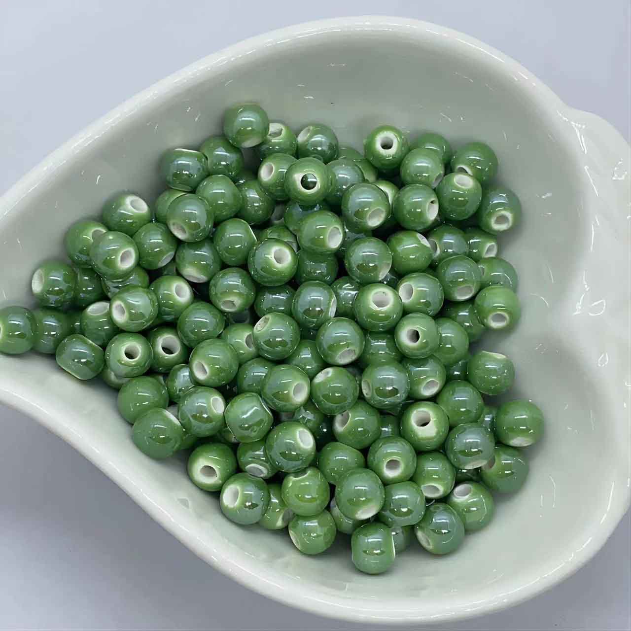 fiasrel 1bundle Macaron Glazed Ceramic Beads DIY Craft Supplies for Handmade Bracelets Necklaces Earrings & Jewelry Making