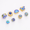 fiasrel 1bundle18K Gold-Plated Cloisonné Beads – Handmade DIY Floral & Butterfly Spacer Beads for Jewelry Making Tarnish-Resistant Copper Core