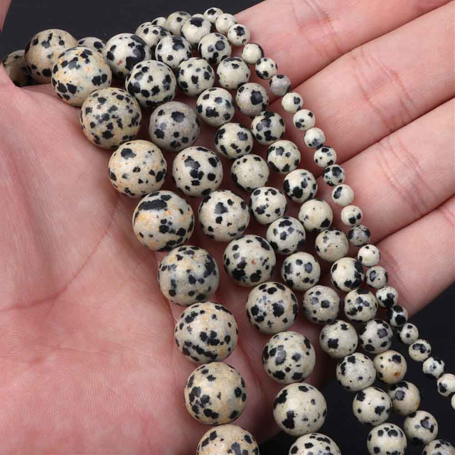 fiasrel Natural Spotted Stone Beads Black Speckled Stone Abacus Beads for DIY Jewelry and Stringing