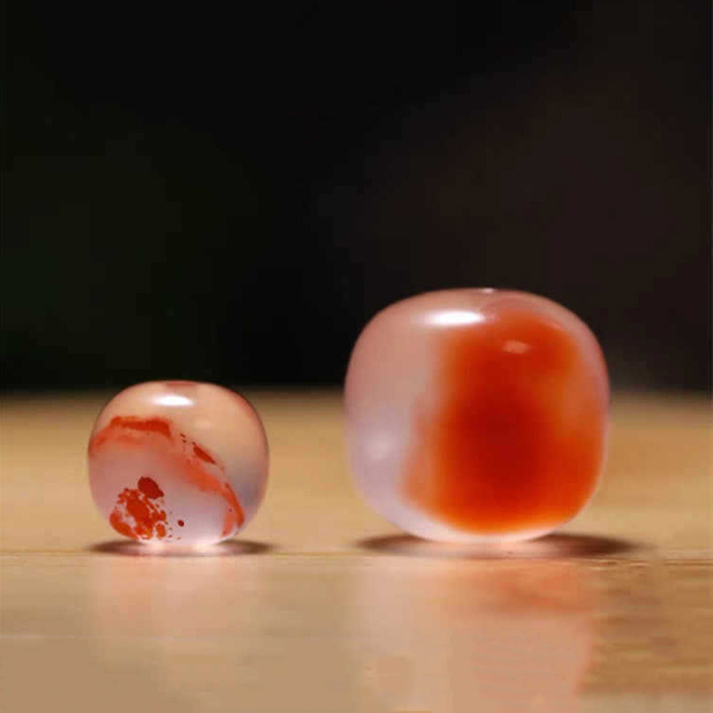 fiasrel Natural Raw Ice-Flowing Southern Red Agate Old-Cut Beads – Barrel-Shaped Multi-Gem Beads for Bracelets