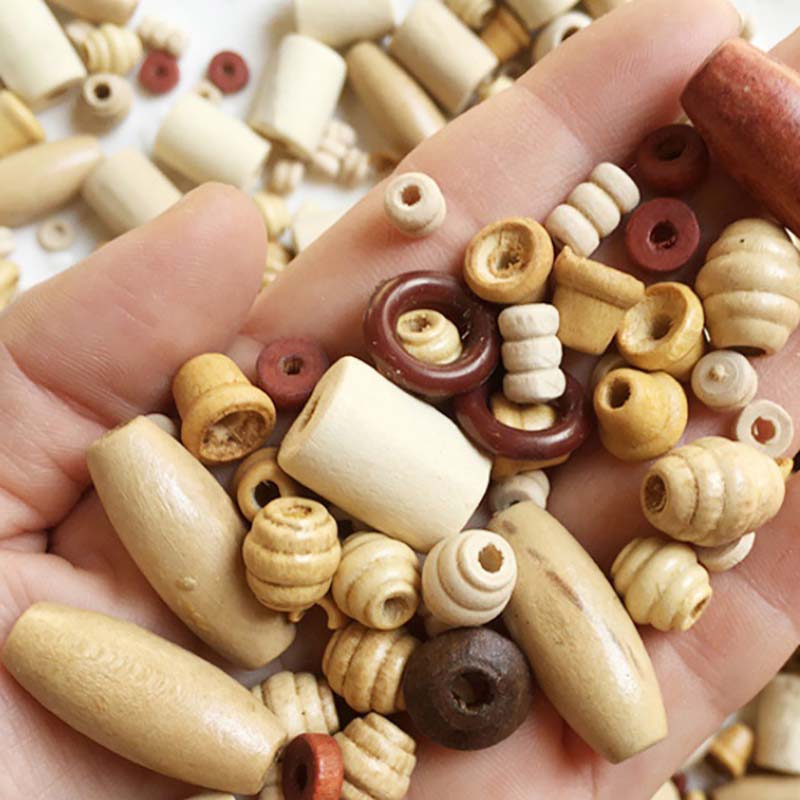 Fiasrel diy wooden beads, round beads and loose beads
