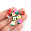 Fiasrel 50pcs Colored fruit soft clay beads