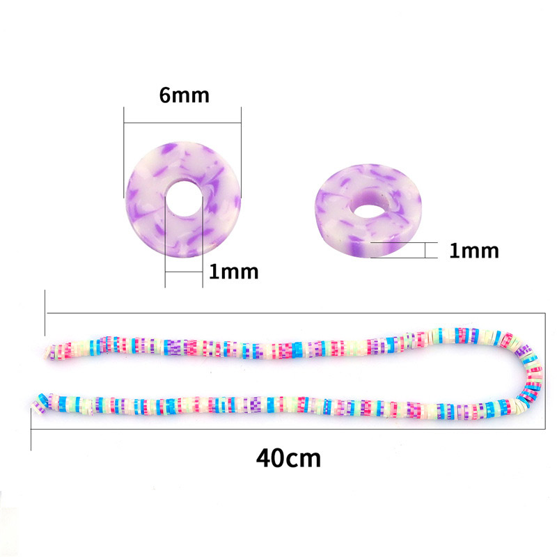 Fiasrel 4/6mm soft clay thin sheet beads