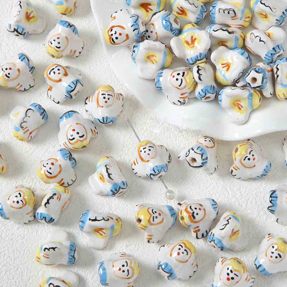Fiasrel diy hand-painted ceramic bead jewelry