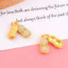 Fiasrel diy Ancient-style golden peanuts Drop Pendant