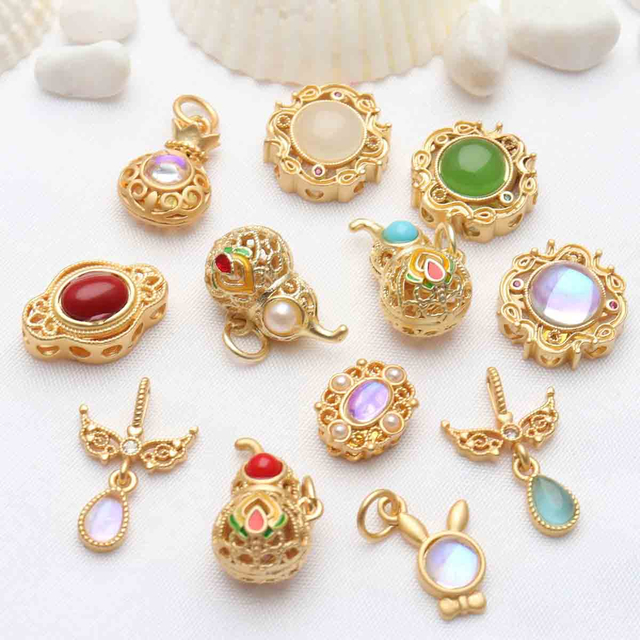 Fiasrel diy Beads on the bracelet Drop Pendant