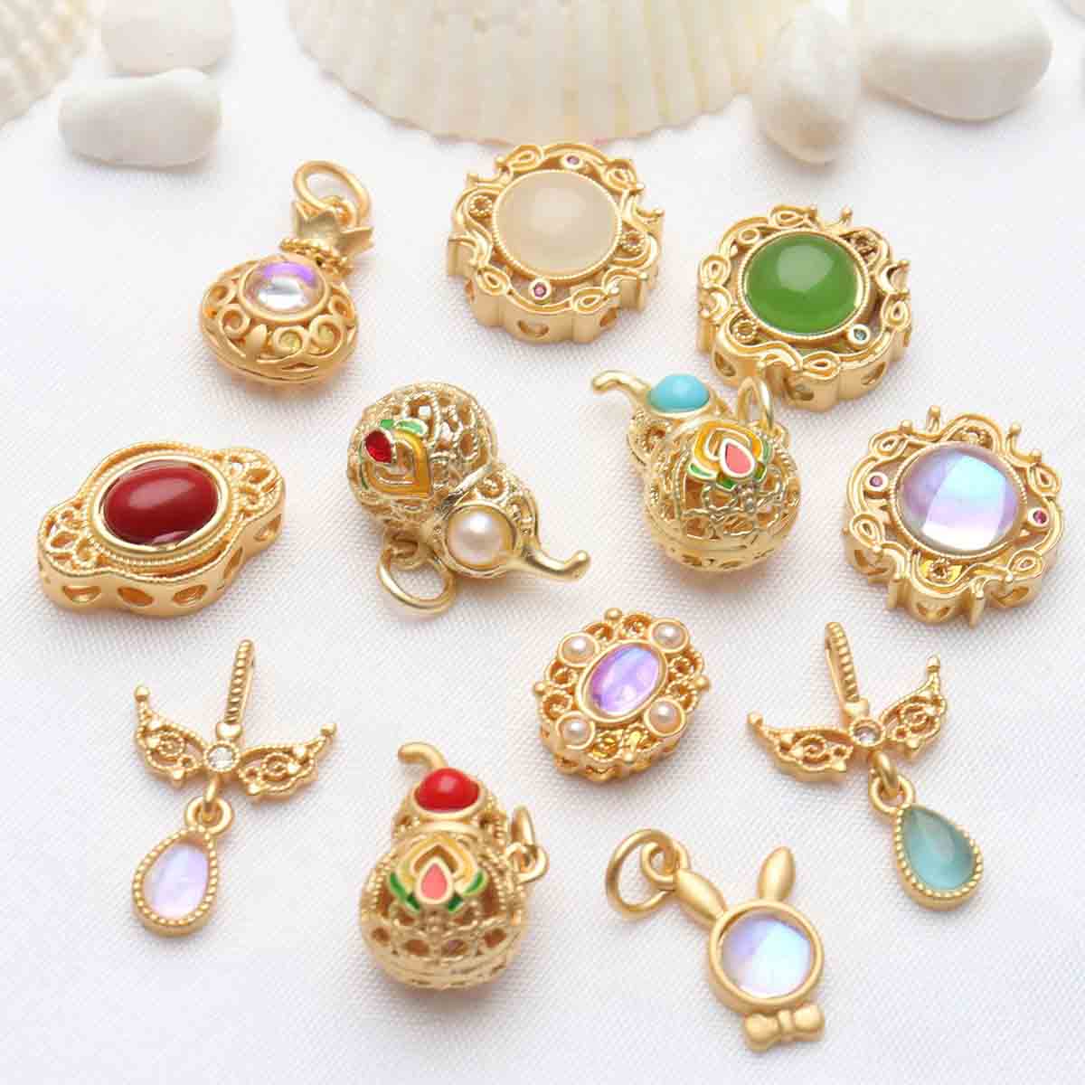Fiasrel diy Beads on the bracelet Drop Pendant