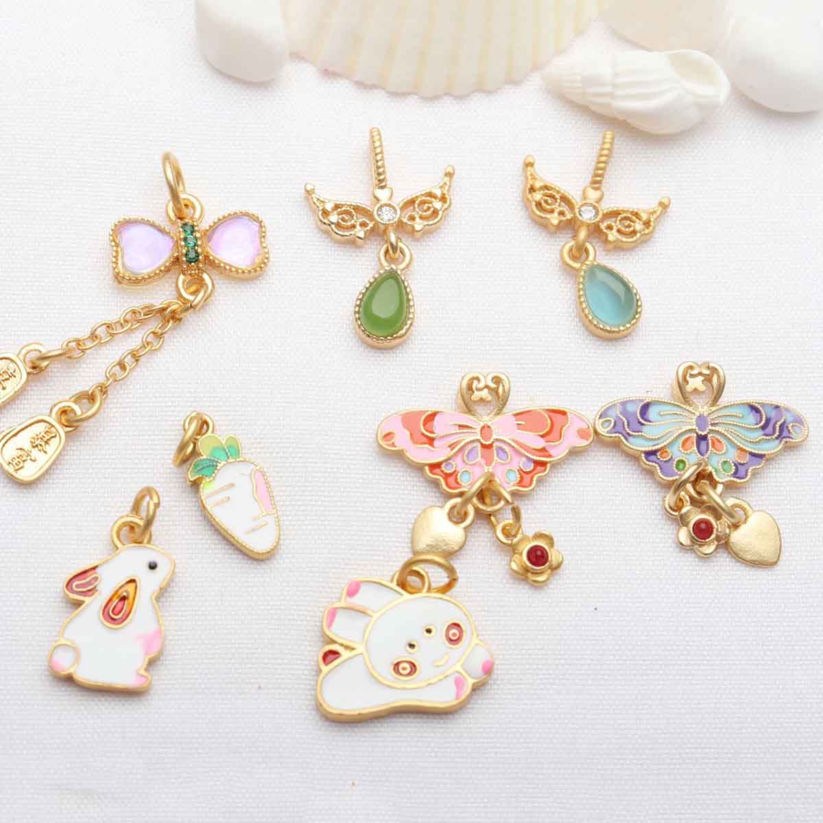 Fiasrel DIY Rabbit, butterfly, Drop Pendant