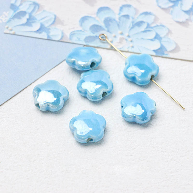 Fiasrel Fresh and delicate floral ceramic beads