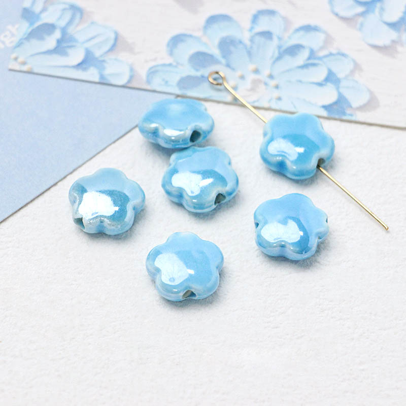 Fiasrel Fresh and delicate floral ceramic beads