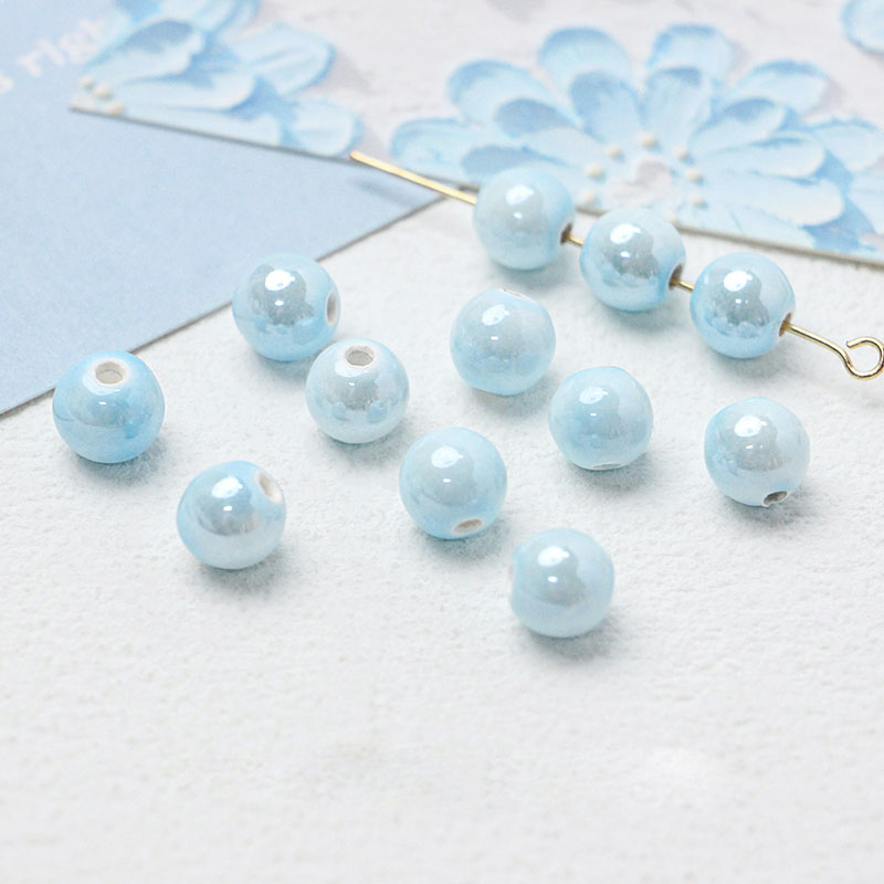Fiasrel Fresh and delicate geometric patterned ceramic beads