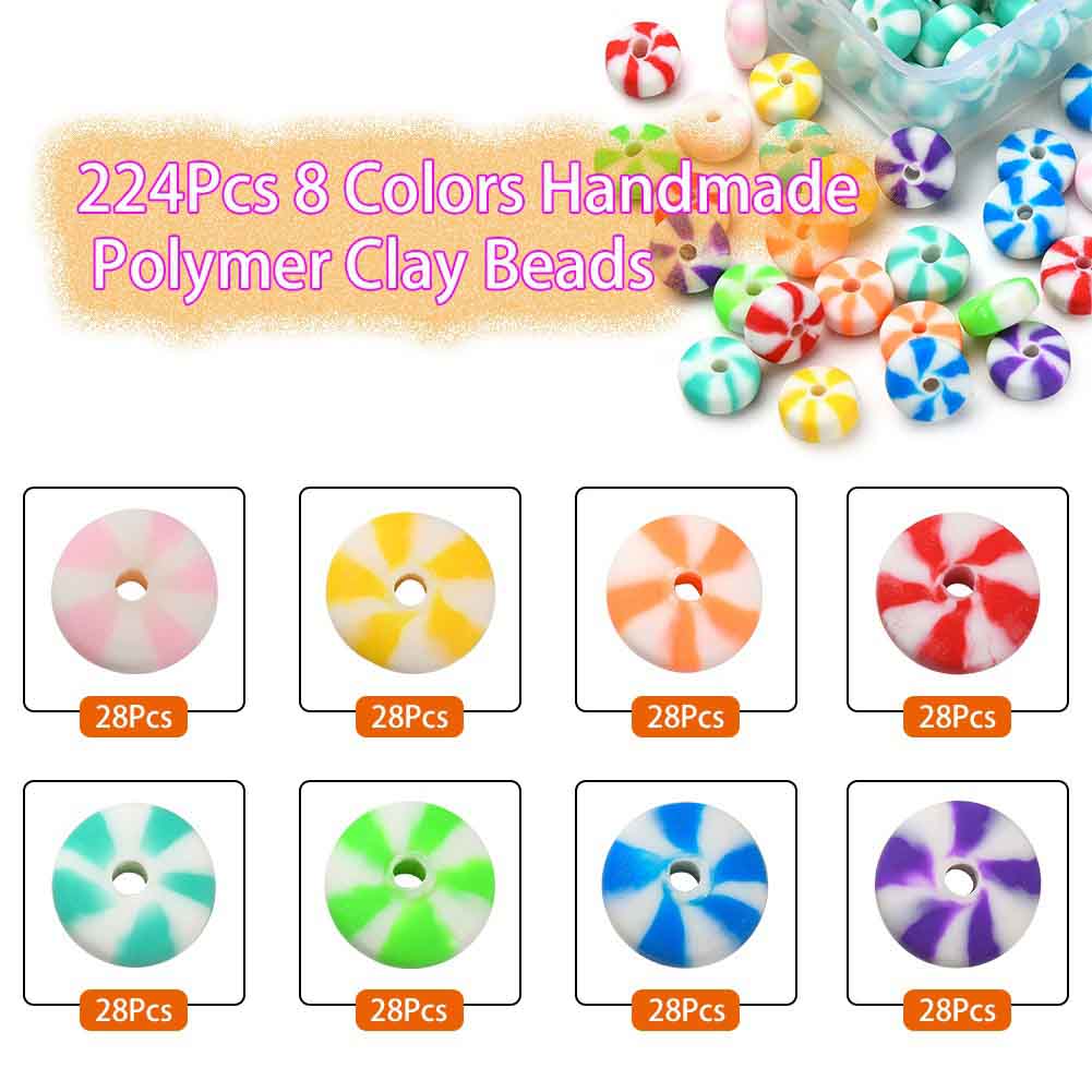 Fiasrel Boxed mixed-color candy soft clay beads