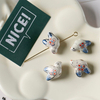 Fiasrel Hand-painted pigeon ceramic beads
