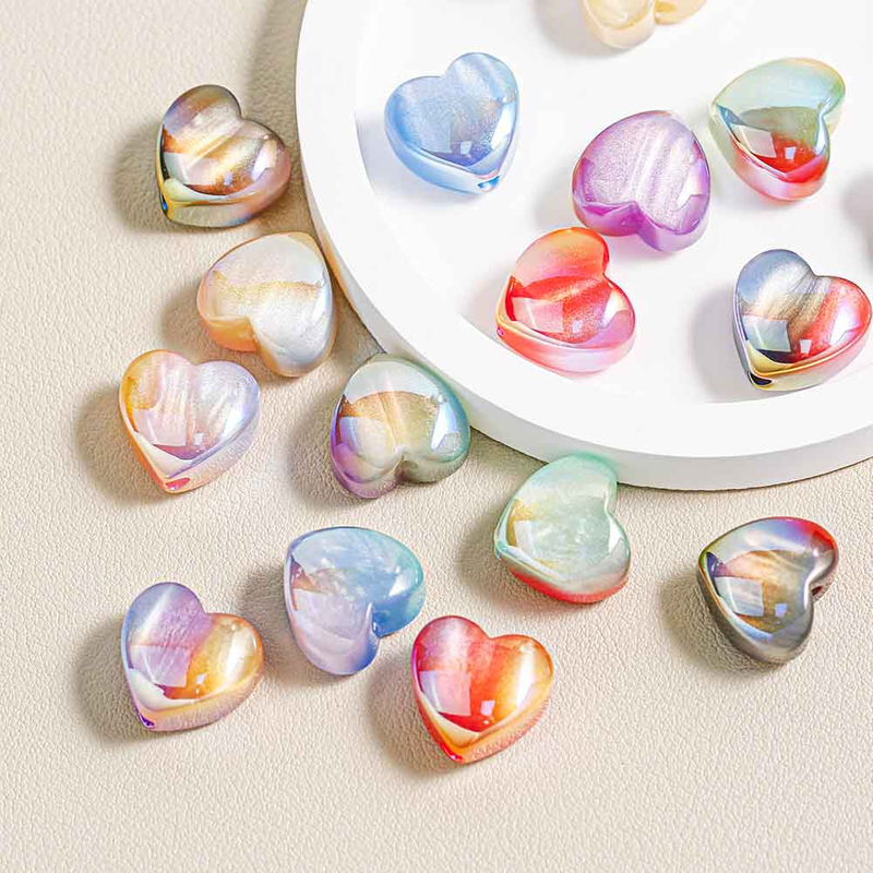 Fiasrel Dunhuang heart-shaped colored beads