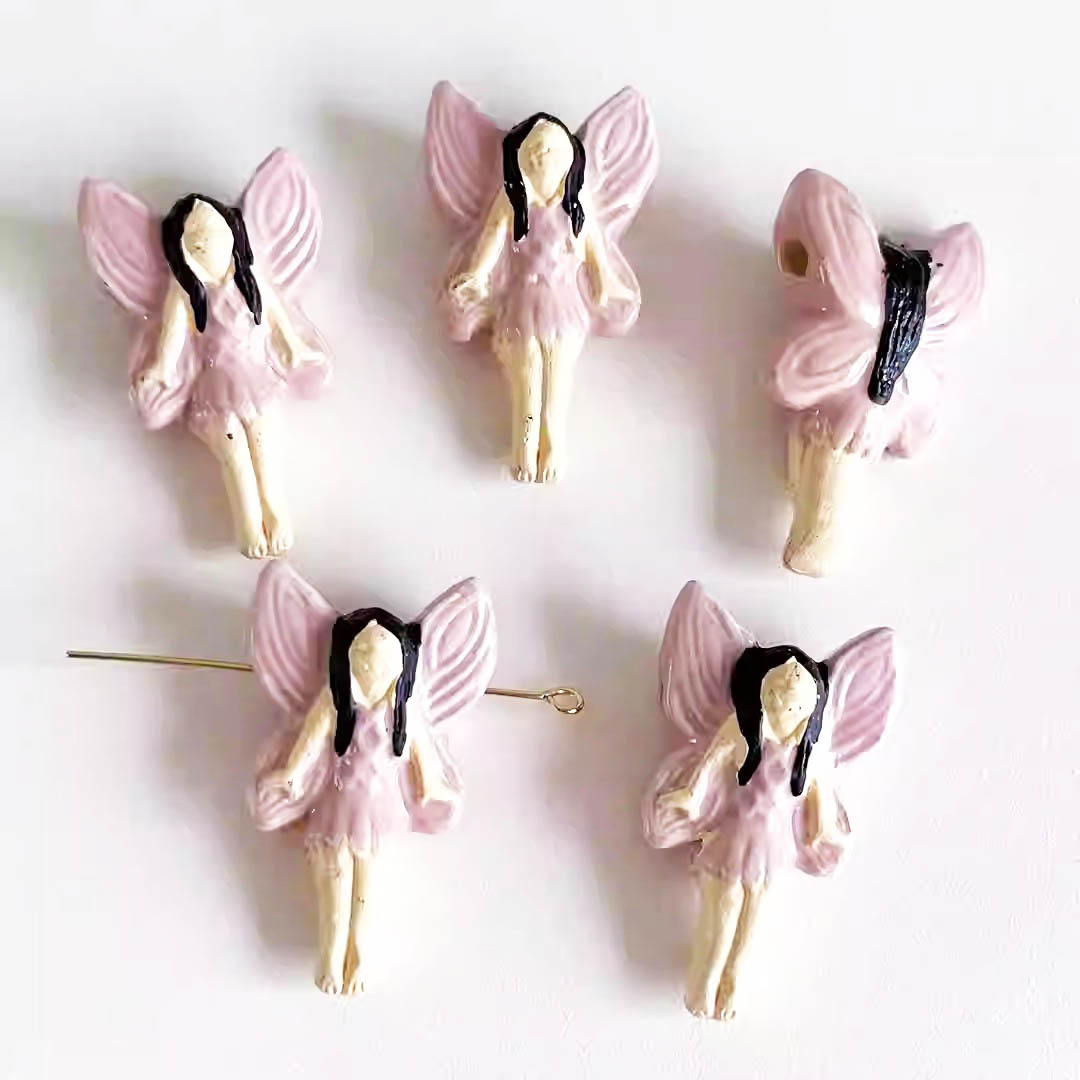 Fiasrel Colorful hand-painted ceramic beads for fairies