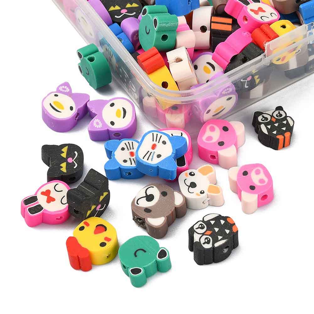 Fiasrel Animal cartoon soft clay beads