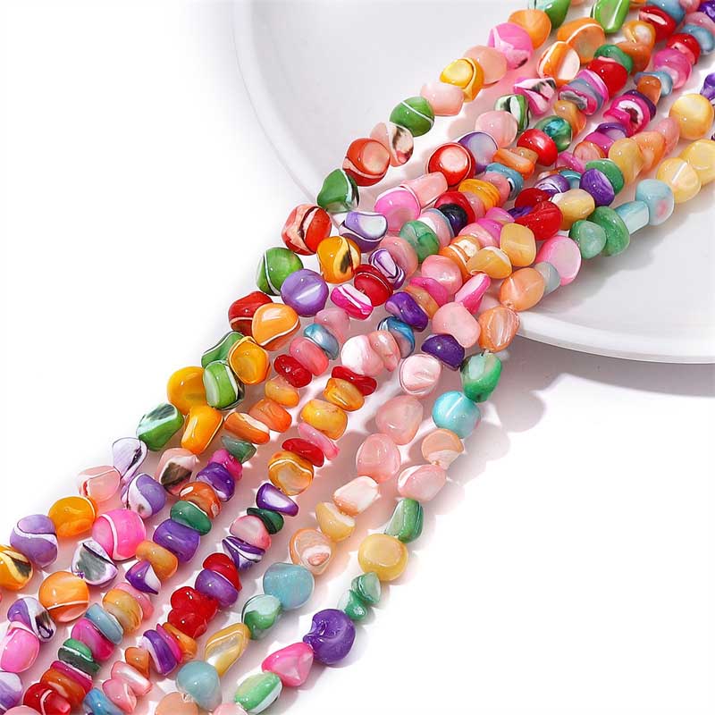 Fiasrel Natural Irregular Colored Horse Hoof Shell Beads - DIY Jewelry Materials