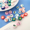 Fiasrel 100pcs Mixed-color Christmas and Halloween soft clay spacer beads