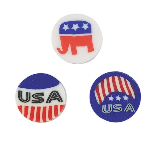 Fiasrel 100pcs Soft clay beads with national flag patterns