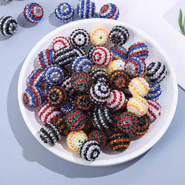 Fiasrel 10pcs 20mm drill ball DIY Shamballa Beads