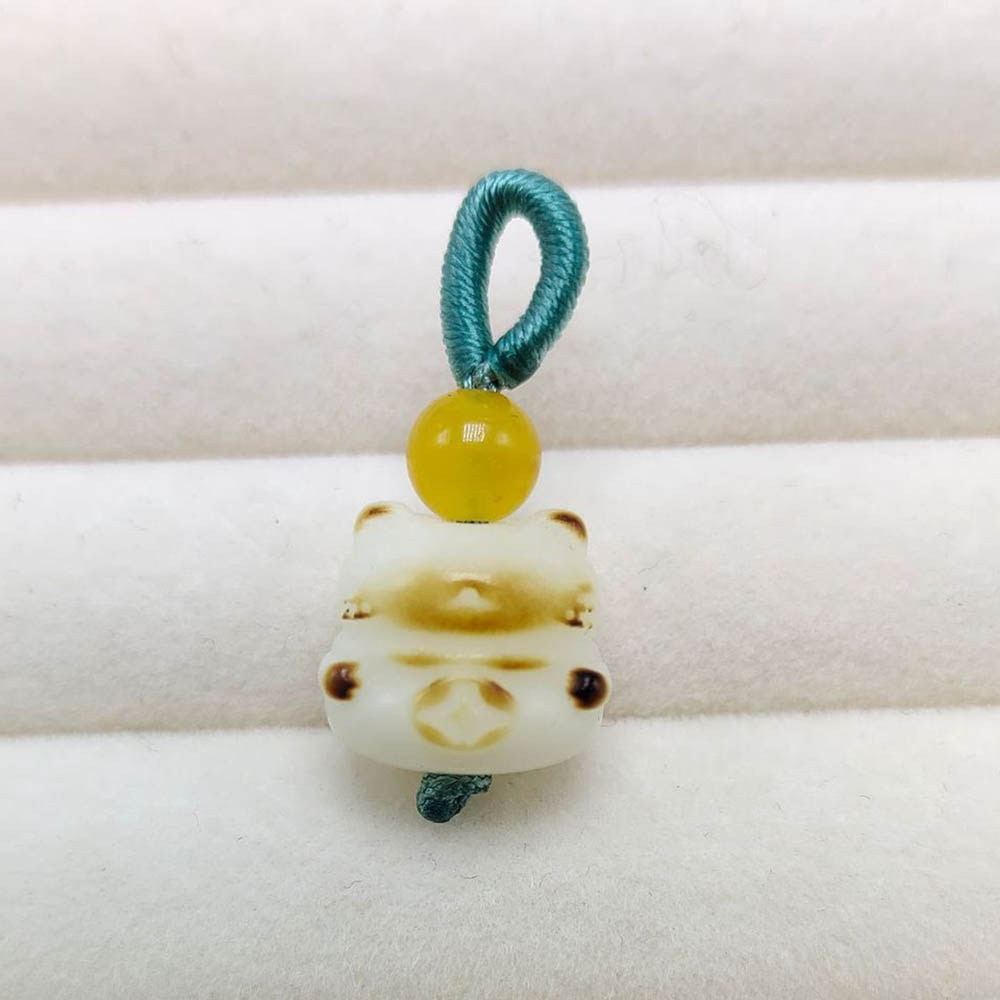 Fiasrel DIY Natural Bodhi cat pendant