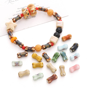 Fiasrel Hand-painted bone ceramic beads