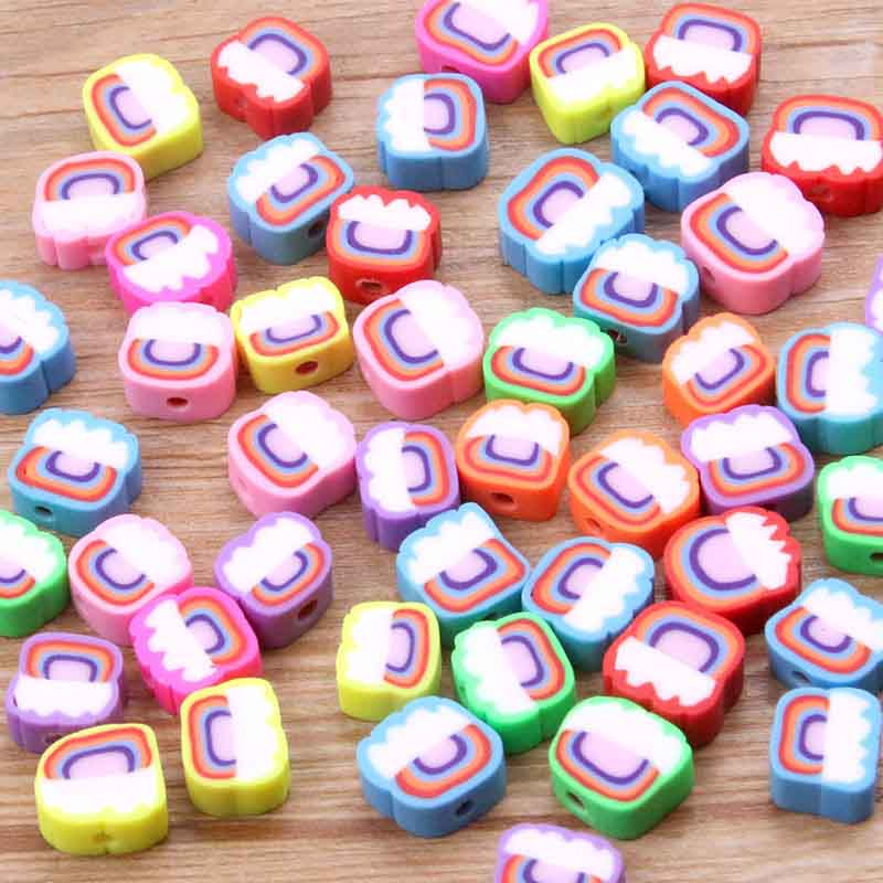 Fiasrel 20pcs Mixed style and color soft clay beads