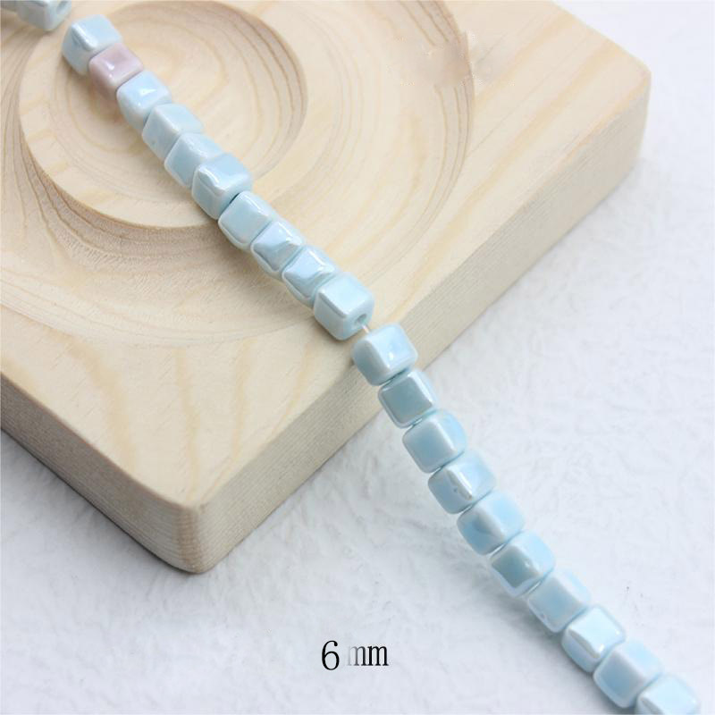 Fiasrel Blue fresh geometric ceramic beads