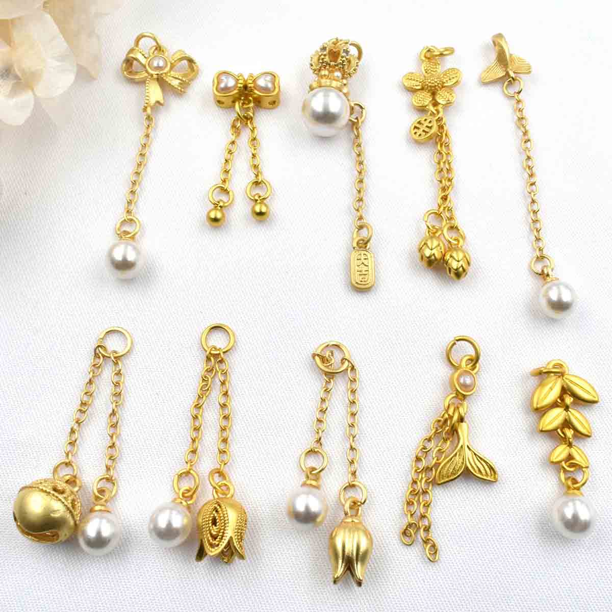 Fiasrel DIY Orchid lily tassel pendant