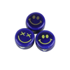 Fiasrel Sapphire blue cartoon smiley face beads