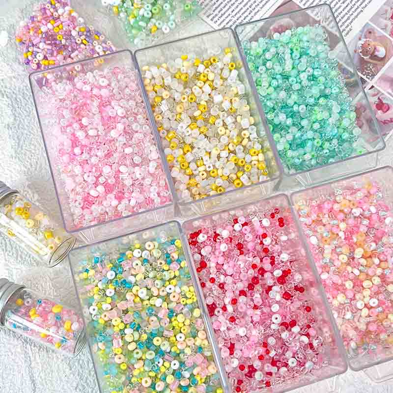 Fiasrel Secret Garden Pastel Glass Seed Beads – Loose DIY Beads 