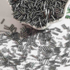 Fiasrel 2×7mm Silver-Lined Glass Tube Beads