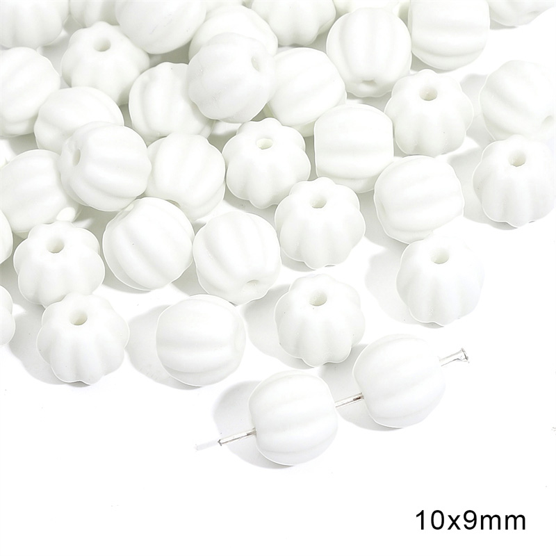 Fiasrel Frosted white ceramic diy beads