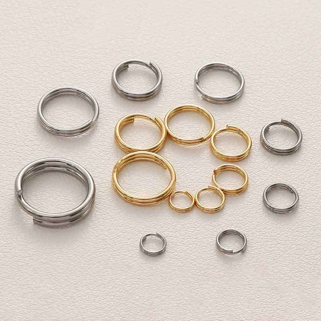 Fiasrel Stainless steel open double-ring jewelry accessories
