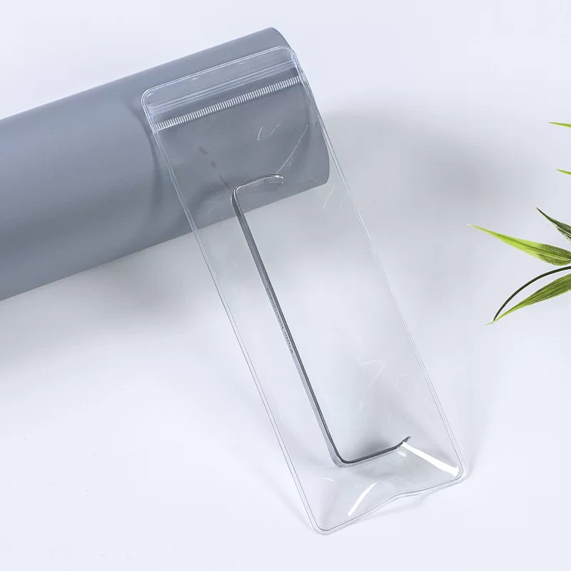 Fiasrel 10pcs pvc transparent long strip self-sealing bag