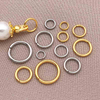 Fiasrel 10pcs White K-color stainless steel closed ring