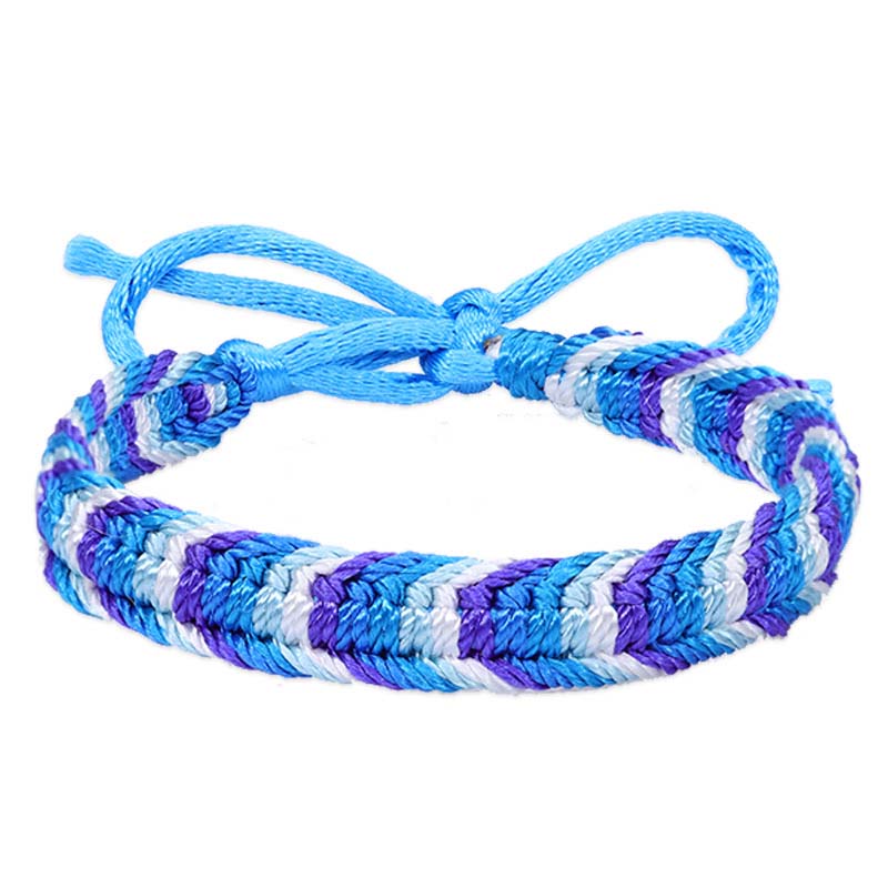 Fiasrel 2pcs Bohemian-style rainbow bracelet