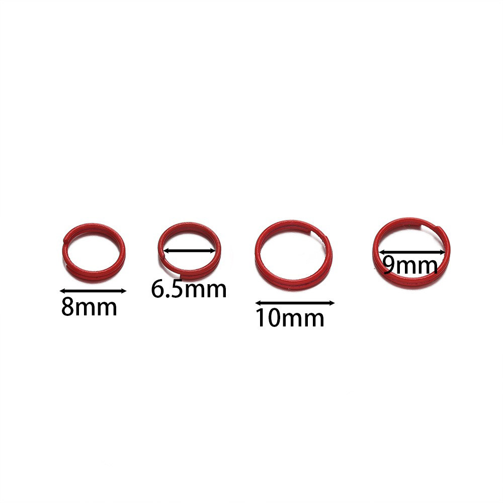 Fiasrel 100pcs Colored painted open ring