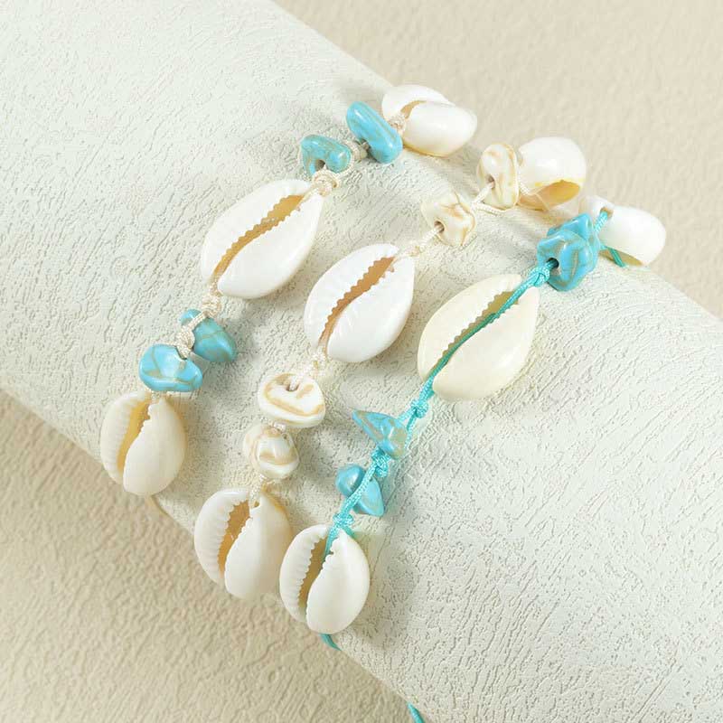 Fiasrel 2pcs Beach and seaside shell bracelet