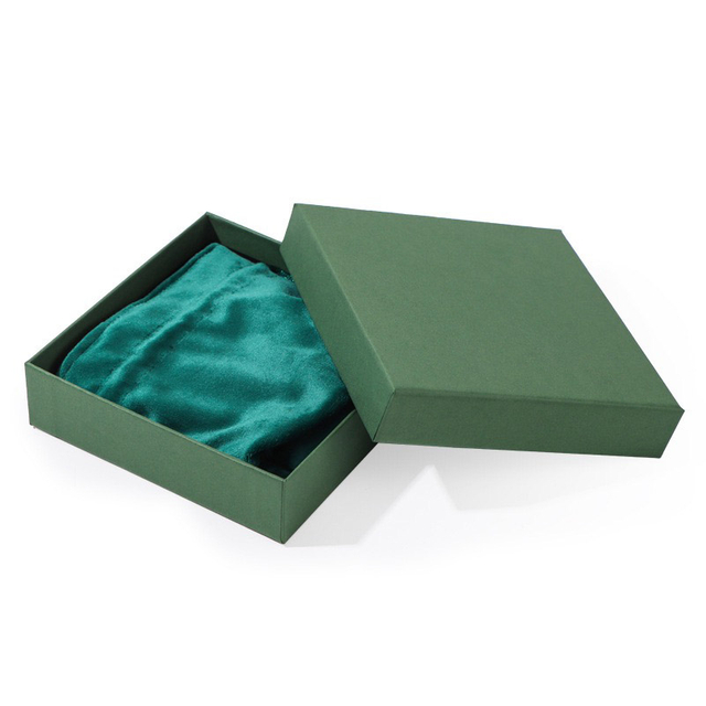 Fiasrel 13*13*3.5cm Velvet color-blocked jewelry box