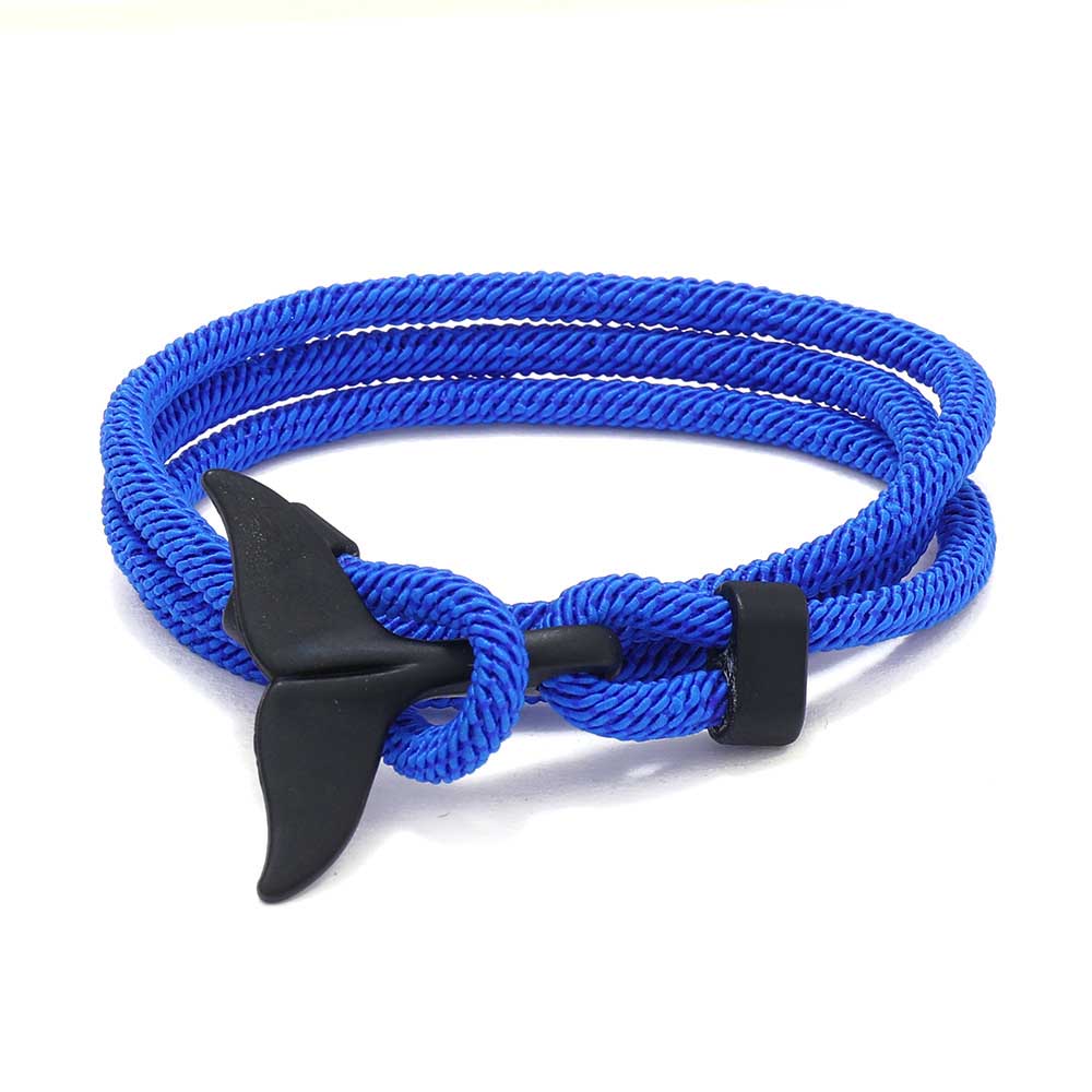 Fiasrel 14-color Men Women Jewelry Milan Rope Ocean Whale Tail Braided Bohemian Bracelet
