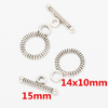 Fiasrel 10pcs Jewelry Making Accessories Heart Geometric Oval Connector Toggle Clasp