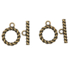 Fiasrel 10pcs Twisted Toggle Bar Clasps for Necklace Bracelet Jewelry Making Findings Accessories