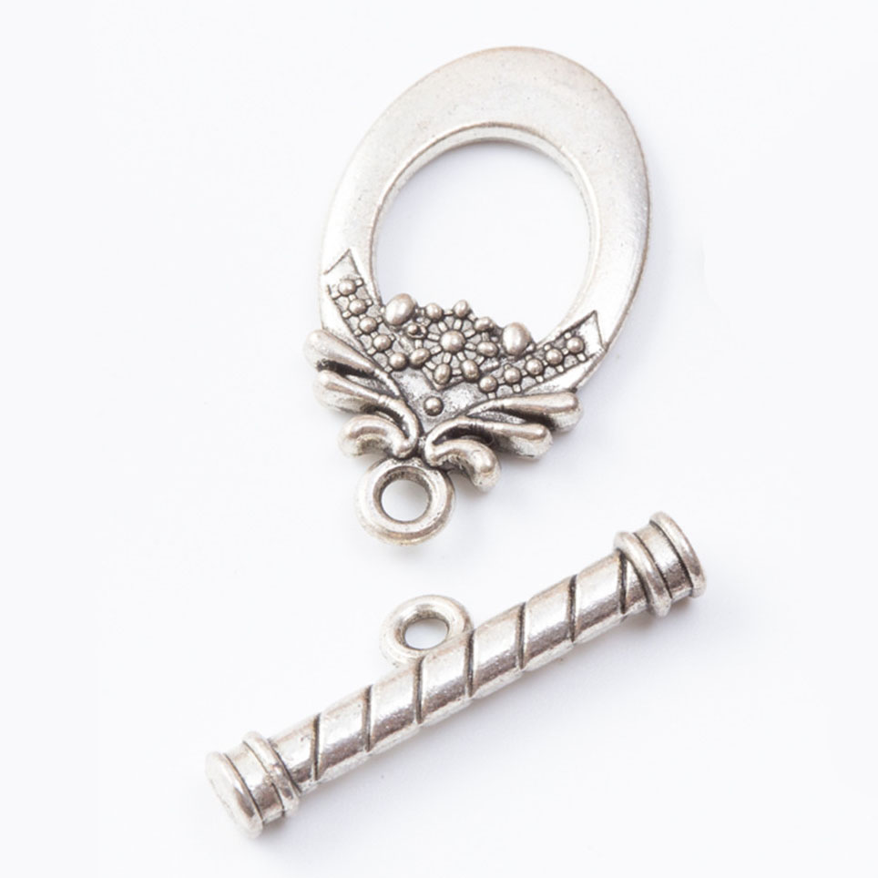 Fiasrel 10pcs DIY Accessories Vintage Zinc Alloy Bracelet Necklace OT Toggle Clasps